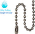 Antique Nickel Shower Curtain Hooks, 6 Inch Ball Chain Design, 12 Pack Rust-Resistant Metal Curtain Rings for Bathroom Rods, Heavy Duty 4.5mm Show...