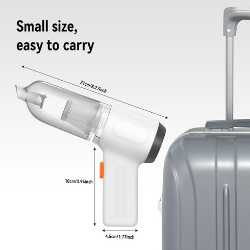 Handheld Vacuum Car Mini Vacuum Cleaner, 8000PA Strong Suction, 3in1 Vacuuming Blowing Dust Inflation Portable Cordless Vacuum Cleaner for Car Hom...