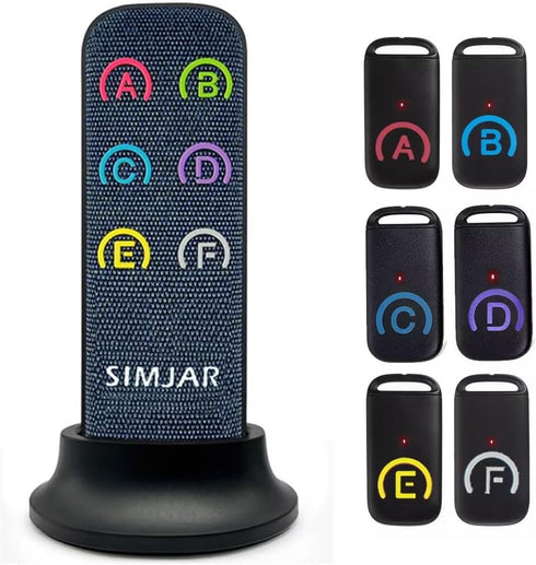 Key Finder with Thinner Receivers & Advanced Fabric Remote, Simjar 80dB+ RF Item Locator with 131ft Working Range Wireless Item Tracker Support Re...