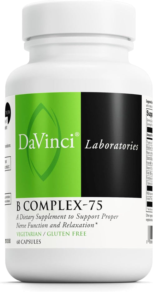 DAVINCI Labs B Complex-75 - Supports Relaxation and Proper Nerve Function* - Dietary Supplement with Niacin, Vitamin B6, B12, Biotin, Choline and ...