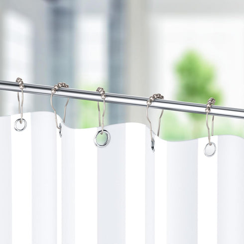 Titanker Shower Curtain Hooks Rings, Rust-Resistant Metal Shower Curtain Hooks for Bathroom Shower Rods Shower Hooks Shower Rings for Curtain - Se...