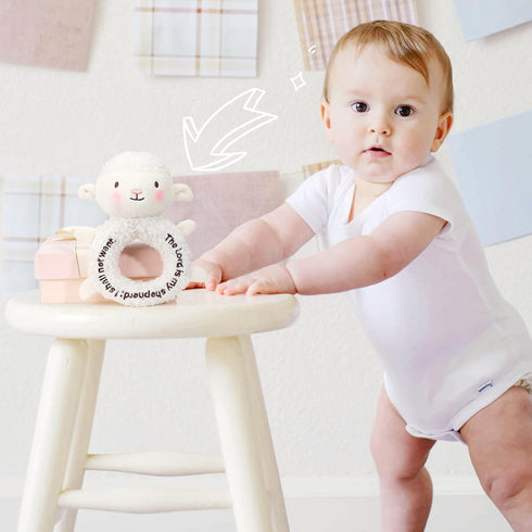 Lamb Stuffed Animal Little Sheep Stuffed Animal Praying Baptism Soft Lamb Plush Snuggle God's Lamb with Embroidered Religious Gifts for Boys Girl ...