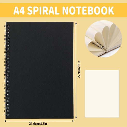 BoAn Spiral Notebooks Journal 8.5” x 11”, 2 Pack A4 Large Note Book for Women & Men, The Notebook for Work Note Taking Journals Sketch Book 76 Pag...