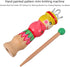 French Knitter Knitting Spool Wood Knitting Tool Wood Yarn Knitting Doll Maker Carfts Wooden Knitter with Needle...