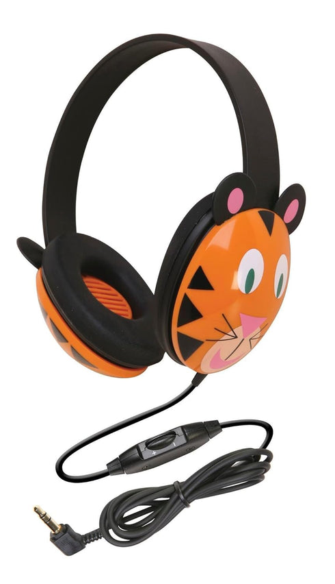 Califone 2810-TI Kids Stereo and PC Headphones, Tiger Design...