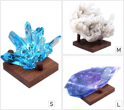 Walnut Crystal Display Stand Rock Display Holder Three-Peg Display Easel Stands for Fossil Coral Geodes Rock Mineral Agate L...