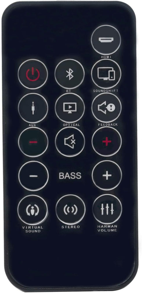 WINFLIKE Replacement Remote Control fit for JBL Cinema SB250 Soundbar Home Cinema SB350 Sound Bar Home Audio System CINEMASB250 CINEMASB350 STV250...