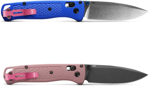 2 Packs Deep Carry Pocket Clips for Benchmade, Emerson, Protech and More, Pink Coating Stainless Steel Pocket Knife Clip Replacement with 4 Pieces...