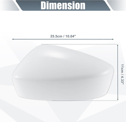 X AUTOHAUX Car Rear View Left Driver Side Mirror Cover Cap Replacement White for Mazda 3 Axela 2017-2019 Mirror Guard Covers Exterior Decoration T...