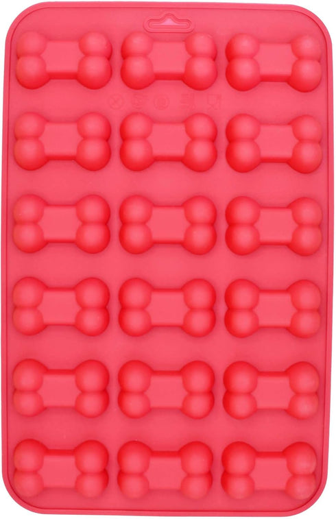 2-Pack Silicone Mold Dog Pet-Themed Bone Tray pan baking for Homemade Treats, Ice pops, Hard Candy bone shape, Reusable Food-grade Easy to clean, ...