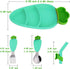 Toddler Plates with Suction, Silicone Suction Plates for Baby, Cute Carrot Divided Plates and Utensils Set, Non Slip, BPA Free, Feeding Set for 1-...