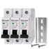 3PCS Miniature Circuit Breaker 120V/240V ac Circuit Breaker 1 Pole 16Amp Smart Circuit Breaker DIN Rail Mount for Marine Power Systems,Solar photo...