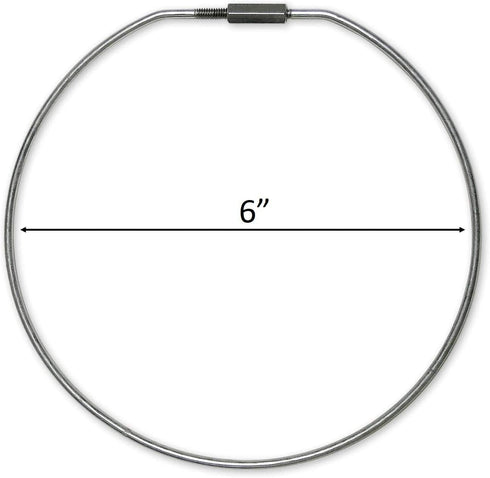 Lucky Line Threaded Locking Key Rings 6", (79605), Silver...