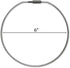 Lucky Line Threaded Locking Key Rings 6", (79605), Silver...