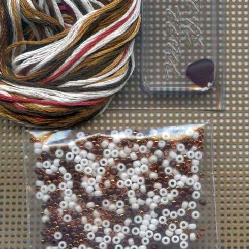 Smores Beaded Counted Cross Stitch Ornament Kit MH184206 Mill Hill 2014 Autumn Harvest...