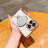 Compatible with Magsafe iPhone 15 Case, Luxury Stand Cover with Full Lens Protector Soft TPU Shockproof Protective Sturdy Kickstand Transparent Ca...