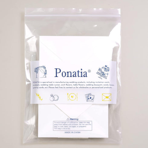 PONATIA 50 Pack A1 Envelopes, 3 5/8 x 5 1/8 Inches Ivory Envelopes Perfect for Weddings Cards, RSVP Cards, Response Cards, Baby Showers, Thank You...
