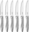 Steak Knives Set of 6, Stainless Steel Serrated Sharp Blade Steak Knife Set, Hammered Pattern Handle,4.5 In,For Kitchen Restaurant Tableware, Dish...