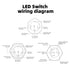 Latching Push Button Switch 36V Waterproof Stainless Steel Metal 3/4" Mounting Hole Blue LED SPST Switch for Electrical Equipment, 2 Pcs, Flat Rou...