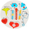 Nurse Theme Fondant Mold Nurse Hat Stethoscope Pill Bottle Bandage Thermometer Medical Silicone Molds for Cake Decoration Cupcake Topper Candy Cho...