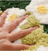 Moss Rug Lovely Green Flower Moss Leaf Rug Moss Bathroom Rug Bathroom Bedroom Kid's Living Room Non-Slip 3D Moss Carpet Washable Water Soft Moss C...
