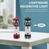 Solar Lighthouse Outdoor Solar Rotating LED Lighthouse Light Waterproof Lighthouse Statue Decorative LED Rotating Lamp for Garden Landscape Outsid...