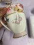 YBK Tech Euro Style Porcelain Tea Cup Coffee Mug with Lid for Breakfast Home Kitchen (((Butterflies Pattern) (Pink)))...