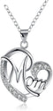 ShiQiao Spl Gifts for Mom Mother Necklace Pendant Sterling Silver for Women Love Heart Mom Birthday Gifts...