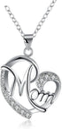 ShiQiao Spl Gifts for Mom Mother Necklace Pendant Sterling Silver for Women Love Heart Mom Birthday Gifts...