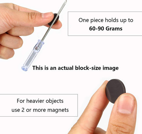Flexible Magnetic Dot with Self Adhesive, 60 PCS Round Small Magnetic Stickers with Adhesive Backing Peel & Stick Magnets Stickers for Crafts, Off...