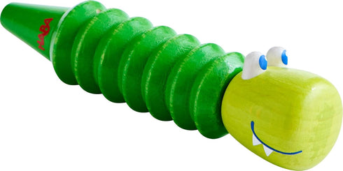 HABA Crocodile Slide Whistle - Wooden Musical Instrument for Ages 2+...