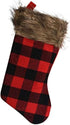 Farmhouse Decor Buffalo Plaid Christmas Stockings and Ornaments 6 Piece Set Red and Black Check Woodland Style (2 Stockings & 4 Ornaments)...