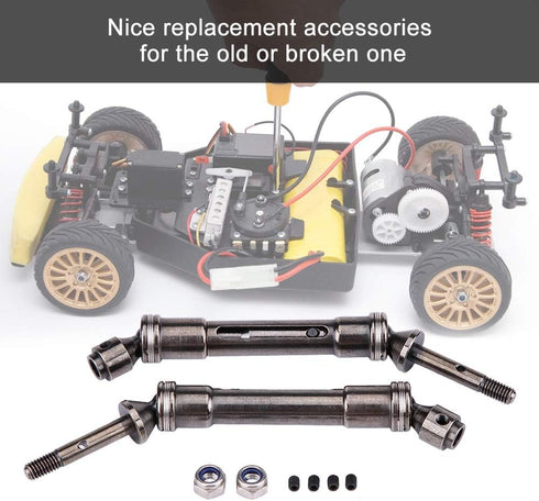RC Car Drive Shaft, 2 Pcs Metal Rear Drive Shaft for Traxxas Slash 1/10 Short Truck SLA017 SLA018 RC Car Parts Model Accessory...