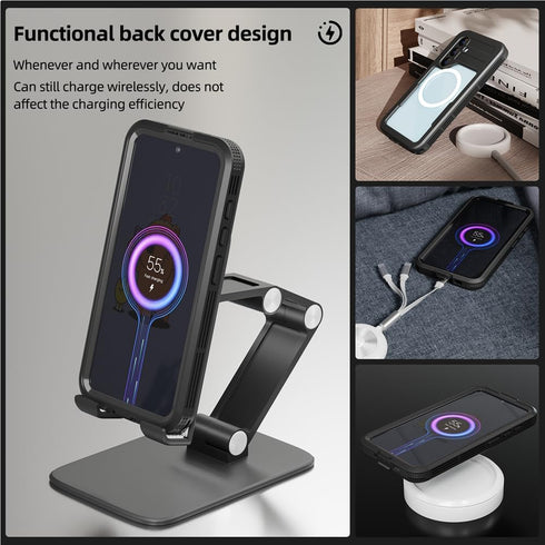 Case for Samsung Galaxy S24 Case Waterproof Compatible with Magsafe Heavy Duty Protective with Built-in Screen Protector Dustproof Shockproof Phon...
