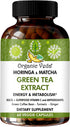 Organic Veda Moringa & Matcha Green Tea Extract Supplement with ECGC, Vitamin C & Antioxidant - Energy Boost & Metabolism Support Moringa Capsules...