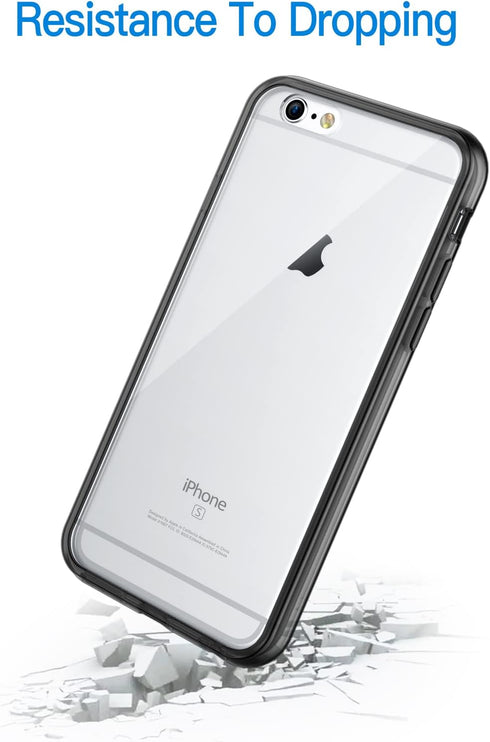 JETech Case for iPhone 6 Plus and iPhone 6s Plus 5.5-Inch, Non-Yellowing Shockproof Phone Bumper Cover, Anti-Scratch Clear Back (Black)...