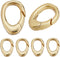 SUNNYCLUE 1 Box 6Pcs Spring O Ring Real 18K Gold Plated Brass Trigger Spring O Rings Clasp Small Teardrop Carabiner Clips Keyrings Snap Hook Buckl...