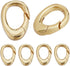 SUNNYCLUE 1 Box 6Pcs Spring O Ring Real 18K Gold Plated Brass Trigger Spring O Rings Clasp Small Teardrop Carabiner Clips Keyrings Snap Hook Buckl...
