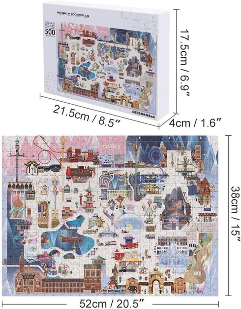 Adults Jigsaw Puzzle 500 Piece Wooden Adults Children PuzzlesPure Local Honey Bee Vertical Art Print Poster Jigsaw for Active Thinking Party Enter...