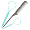 Hair Loop Tool Set,Topsy Tail Hair Tools with 1Pcs Rat Tail Comb 2Pcs Pink French Braid Tool Loop for Hair Styling (Tiffany blue B)...