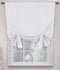 Tiny Break 100% Cotton Tie Up Shade - Moderate Room Darkening Rod Pocket Window Drapes - 42" Wide by 63" Long, White, 1 Panel...