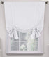 Tiny Break 100% Cotton Tie Up Shade - Moderate Room Darkening Rod Pocket Window Drapes - 42" Wide by 63" Long, White, 1 Panel...
