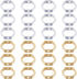 SUNNYCLUE 1 Box 60Pcs Hollow Bead Frame Real 24k Gold Plated Beading Frame 925 Sterling Silver Plated Hexagon Spacer Bead Frames Findings for Jewe...