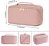 Cessfle Large Capacity Travel Cosmetic Bag Plaid Checkered Makeup Bag Portable Leather Waterproof Skincare Bag with Handle and Divider for Women…,...
