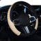 Car Steering Wheel Cover, Leather, Universal 15 Inch Fit, Anti-Slip & Odor-Free (Black&Beige)...