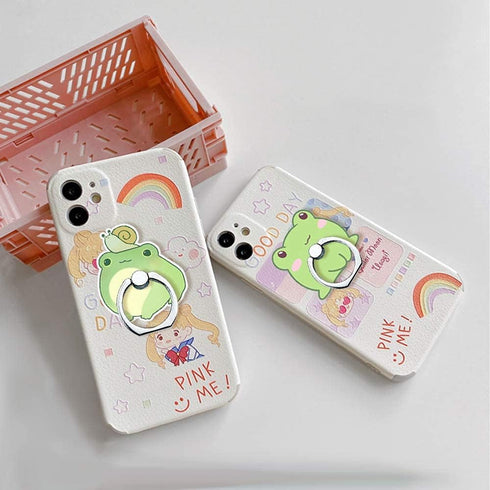 Phone Ring Holder Stand,Cute Phone Ring Stand Holder 360 Rotation Finger Ring Grip Stand for Cellphones,Smartphones and Tablets (2 Pack Frog Phone...