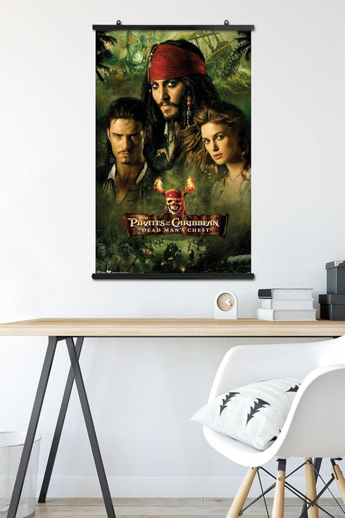 Trends International Disney Pirates of the Caribbean: Dead Man's Chest - Group Wall Poster, 22.375" x 34", Premium Poster & Clip Bundle...