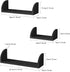 SRIWATANA Floating Shelves Wall Mounted, Solid Wood Shelves Wall Bookshelves Set of 3 for Bedroom, Living Room, Bathroom, Kitchen - Black...