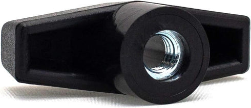 POWERTEC 1/4"-20 T Knobs 10 Pack, Clamping Knobs with Steel Insert for T Track Bolts, Thumb Screw Threaded Knobs for T Track Accessories, Feather ...