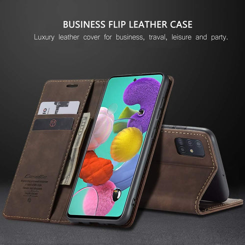 Samsung Galaxy A51 Wallet Case with Magnetic Stand Book Style Leather Flip Protective Case Wallet for Samsung Galaxy A51 4G 6.5 inch(Coffee)...